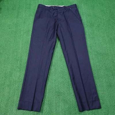 Brooks Brothers Dress Pants Mens W35 Navy Wool 1818 Regent Flat Front USA - Image 1 of 4