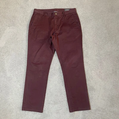 Bonobos Stretch Washed Burgundy Chino Preppy Tailored Fit Men's 34x30 - Image 1 of 4