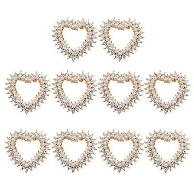  10 Pcs Rhinestones for Jewelry Making Pearl Brooch Clothing Decoration Clips - Image 1 of 4