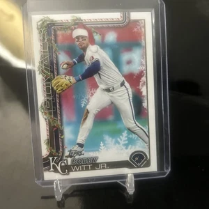 2025 Topps Holiday - Holiday Variation Bobby Witt Jr. #H100 SP SANTA HAT - Picture 1 of 2