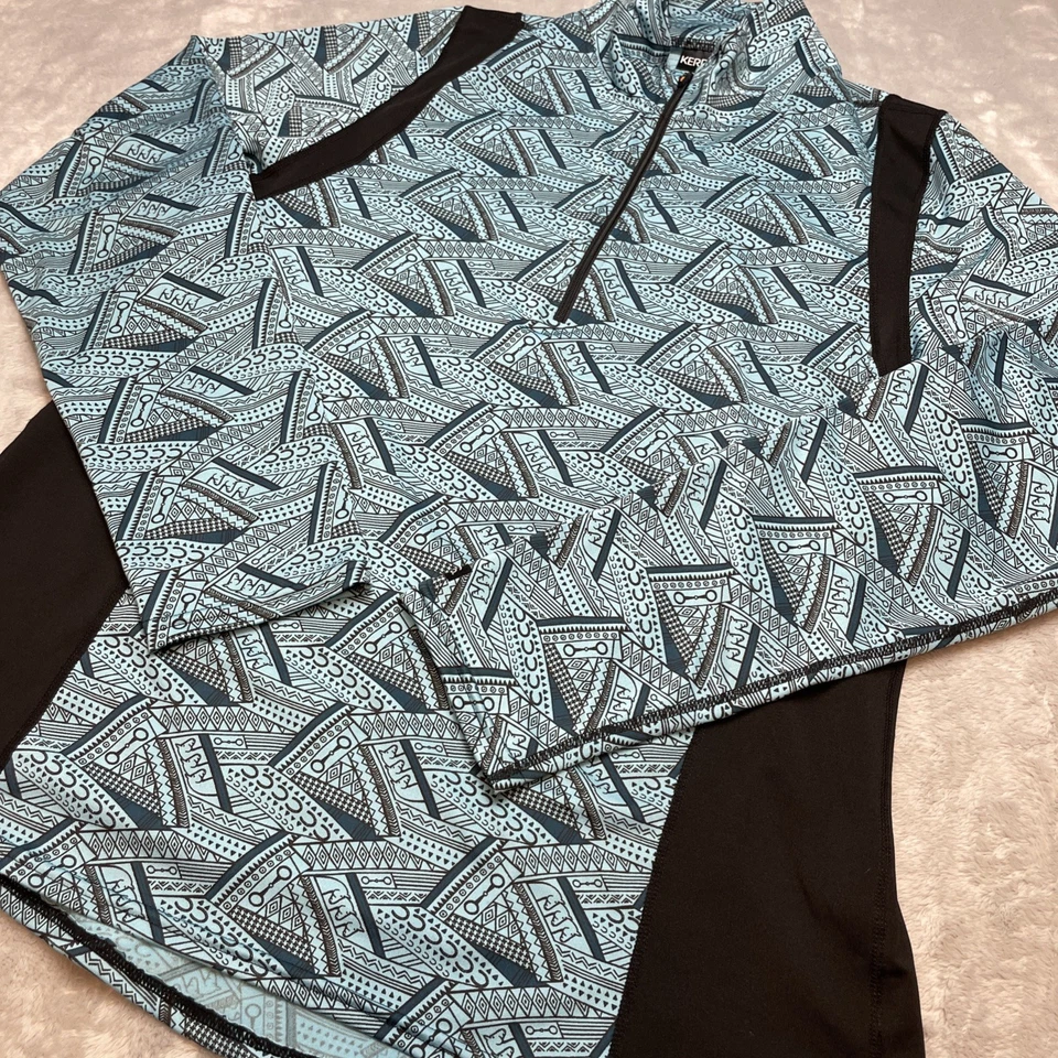 Camisa ecuestre Kerrits Breeze Ice Fil para mujer XL azul 1/4 cremallera equitación EE. UU. Foto 1 de 4