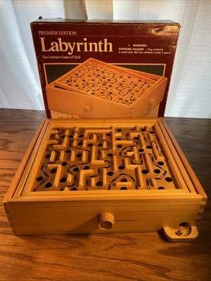 Labyrinth Wooden Board Game by Cardinal with Ball & Box Premier Edition - Image 1 of 4