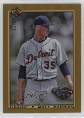 2020 Bowman 1990 Bowman Gold Refractor /50 Matt Manning #90B-MM - Image 1 of 2