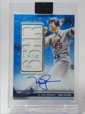 PARCHE MARK MCGWIRE 2023 TOPPS LUMINARIES HOME RUN KINGS AZUL AUTOMÁTICO/10 Q5759 Foto 1 de 2