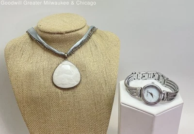 Kenneth Cole Glass Pendant Multi-Strand Necklace & Anne Klein Watch 91.7g - Image 1 of 4