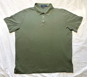 POLO Ralph Lauren klassische Passform Herren Large grün Golfhemd Freizeit Baumwolle y2k - Bild 1 von 4