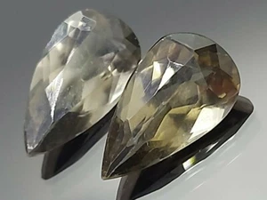 3 CRT Silver natural Tourmaline Gemstone Pair - untreated faceted loose gem  - Picture 1 of 12