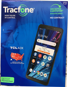 Tracfone Alcatel TCL A3X 32GB Black 4G LTE Android Smartphone (SEALED)