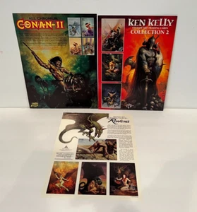 Hojas de ventas de tarjetas coleccionables - Conan - Ken Kelly - Rowena - Arte de fantasía - década de 1990 - Imagen 1 de 7