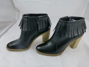 Antonio Melani, black fashion ankle boots new 9.5 leather - Picture 1 of 4