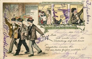 Saludo de la muestra postal restauración o patrón fuera del ejército - Imagen 1 de 2