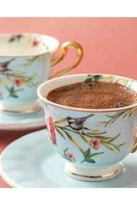 2-Piece Porcelain Coffee Cup & Saucer Set – 90ml– Elegant - Picture 1 of 3