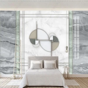 Vlies Fototapete Wandtapete Wandbilder Dreidimensionale Geometrische Marmo 11494 - Picture 1 of 2