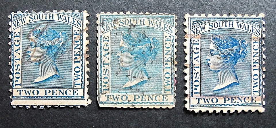 NSW 1884 2d Prussian Blue QV SideFace SHADES SG 225 - Image 1 of 2