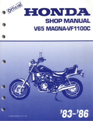 OEM Service Shop Manual 1983-1986 Honda V65 VF1100C VF1100 Magna 1100 COMB BOUND - Image 1 of 4
