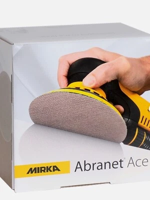 MIRKA Abranet Ace 150mm P320 Dust Free Sanding Disc 50 Pcs RRP £36