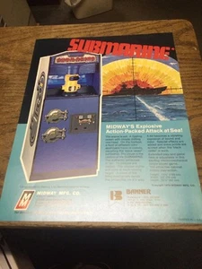 Midway SUBMARINE Arcade Videojuego Flyer - Original - Imagen 1 de 1