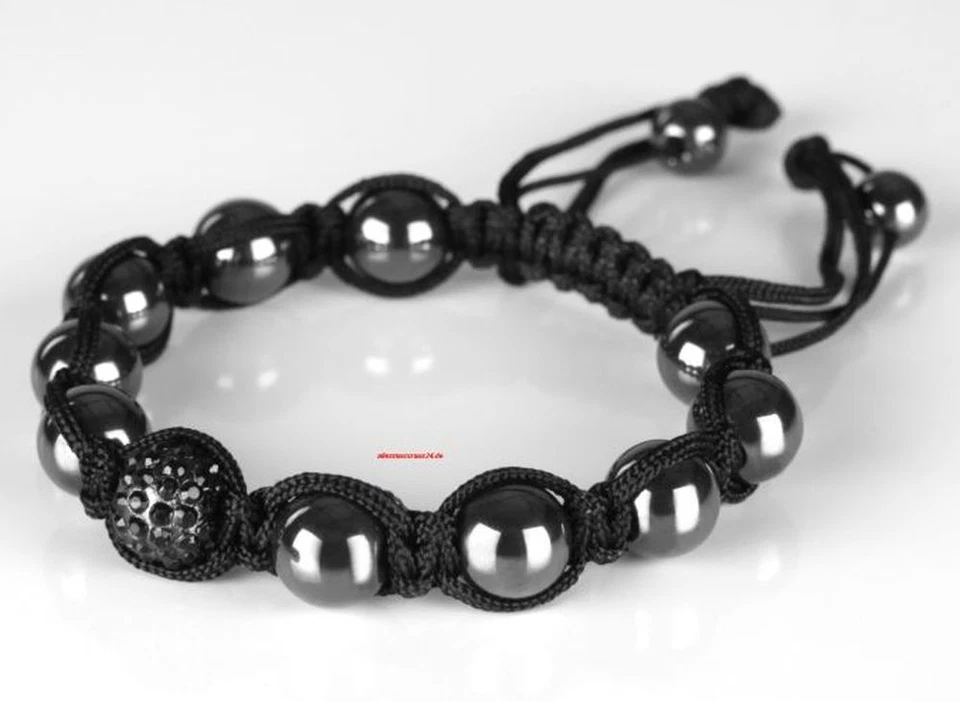 Shamballa Armband Hämatit Perlen Glücksbringer Fussball  Nationalmannschaft WM 1 - Bild 1 von 1