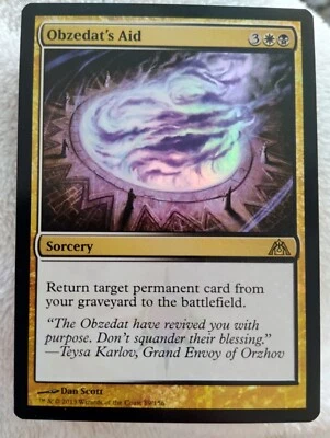 MTG OBZEDAT'S AID FOIL ENGLISH Dragon's Maze 2013 Rare Sorcery WOTC - Image 1 of 4