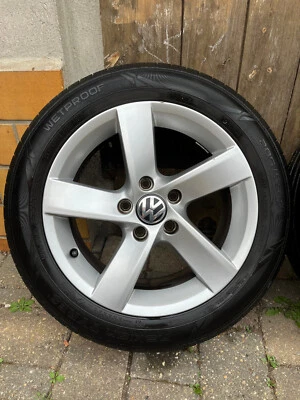 Satz 4 Stck. Alufelgen Kompletträder 16 Zoll VW Passat Golf EOS Transporter u.a. - Bild 1 von 4