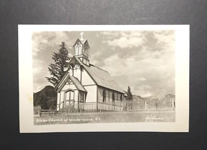 Vintage 1940s Stolen Church Of Windermere BC Canada Postcard Saint Peters Rare - Picture 1 of 2