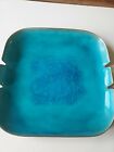 MCM Enamel Tray Bovano of Chesire Handcrafted OMBRE  8.5". Blue Vintage 