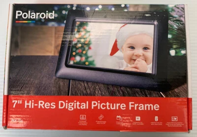 Polaroid 074-15-0117 Digital Photo Frame - Black ,Power Cord & ManualA+Condition - Image 1 of 4