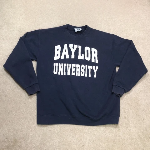 Vintage Baylor Bears Crewneck Sweatshirt Mens Large Blue Lee USA Cover
