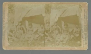 Minnesota RPSV c1880 CHIPPEWA INDIANS Indian Children in Camp Ojibway INGERSOLL - Picture 1 of 3