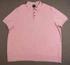 Burton Menswear London Polo Shirt Mens 3Xl Xxxl Pink Short Sleeve Banded Waist