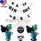 Star Wars Theme Boy 1st Birthday Party Decoration Set - Banners Cupcake Toppers