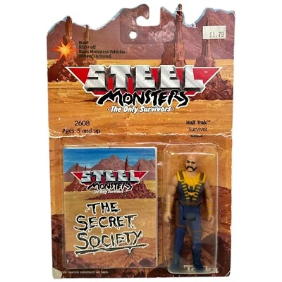Vintage Steel Monsters Half Trak Survivor 3.75" Action Figure 1986 Tonka Sealed - Image 1 of 4