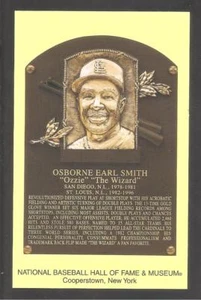 2002 Ozzie Smith HOF Plaque Postcard Postmarked on Induction Day 7/28/02 - Picture 1 of 2