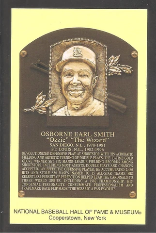 2002 Ozzie Smith HOF Plaque Postcard Canceled on Induction Day 7/28/02 Cover