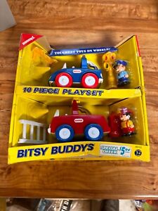 new 1996 Vintage Buddy L Bitsy Buddys  10 piece playset police & fireman