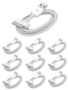 10x 6FT USB Sync Data Charging Cable Cord fit iPhone 4 4S iPod Touch Classic - Picture 1 of 2