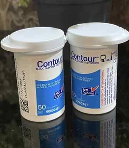 100 Strips Contour Blood Glucose TestStrips Each One Have 50 Strips , Not Next - Picture 1 of 4