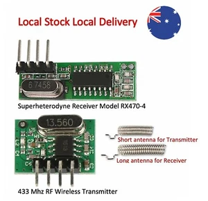 RF Module 433Mhz Superheterodyne Receiver and Transmitter Kit for Arduino Uno - Picture 1 of 7