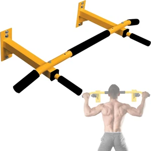 Heavy Duty Wall Mounted Pull up Bar – Multi-Grip Ceiling Strength/Joist Mount/Ch - Picture 1 of 7