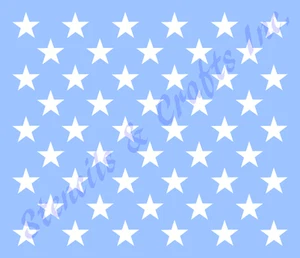 1.50" STAR STENCIL "50 STARS" TEMPLATE AMERICAN PATRIOTIC FLAG NEW 16.45" x 11" - Picture 1 of 1