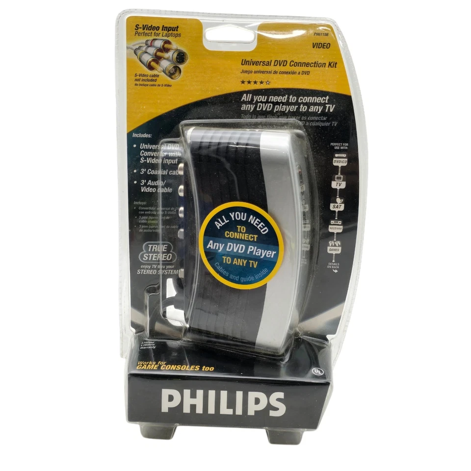 Nuevo en Paquete Philips Kit de conexión de DVD universal S salida de video cables de audio y video Foto 1 de 3