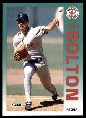 1992 Fleer Tom Bolton Boston Red Sox #33 - Image 1 of 2