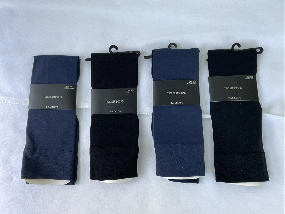4 - Talbots Black/Blue Trouser Socks Womens One Size New Foto 1 de 2