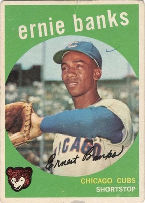 Tarjeta de béisbol 1959 Topps Ernie Banks #350 MLB Chicago Cubs Foto 1 de 2