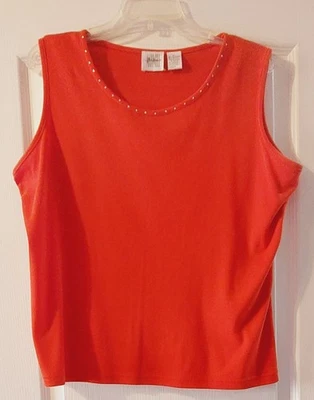 Top Jason Maxwell rojo sin mangas con tachuelas cuello redondo talla XL Foto 1 de 4