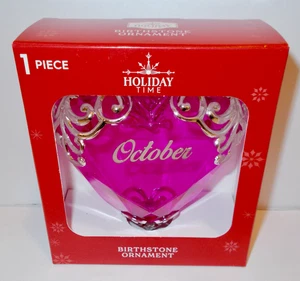 Holiday Time rosa Turmalin Oktober Geburtsstein Weihnachten Herz Ornament 2025 - Bild 1 von 1