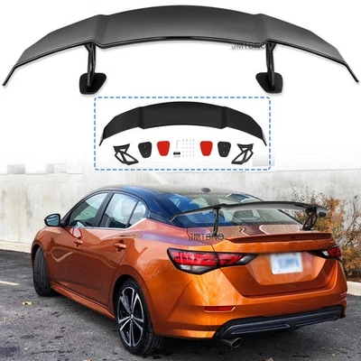 Регулируемый глянцевый задний спойлер крыло на багажник для седана Nissan Sentra 56 дюймов в стиле GT - Изображение 1 из 4