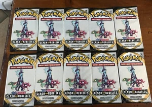 LOT DE 10 BOOSTER ECHANTILLON PACK LOISIR CARTE POKEMON CLASH DES REBELLES EB - Imagen 1 de 1