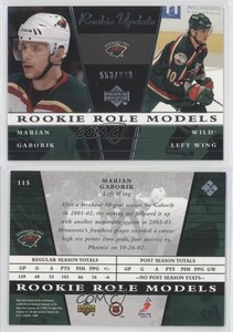 2002-03 Upper Deck Rookie Update /999 Marian Gaborik #115