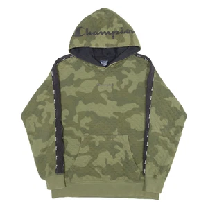 CHAMPION Camo Boys Green Hoodie 2XL - Picture 1 of 6